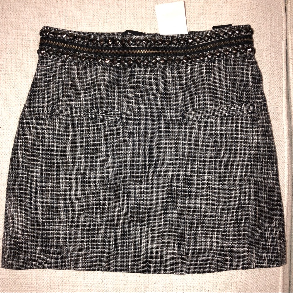 H&M mini dress with exposed zipper and embellish